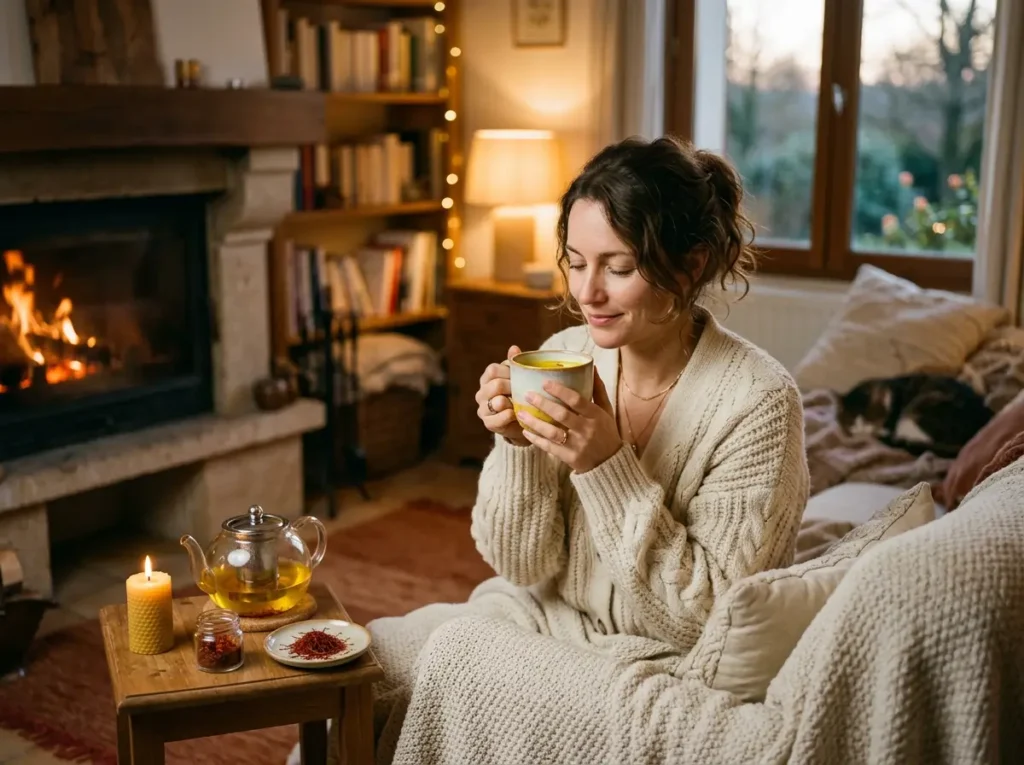 Infusion au safran pour le bien-être et la relaxation