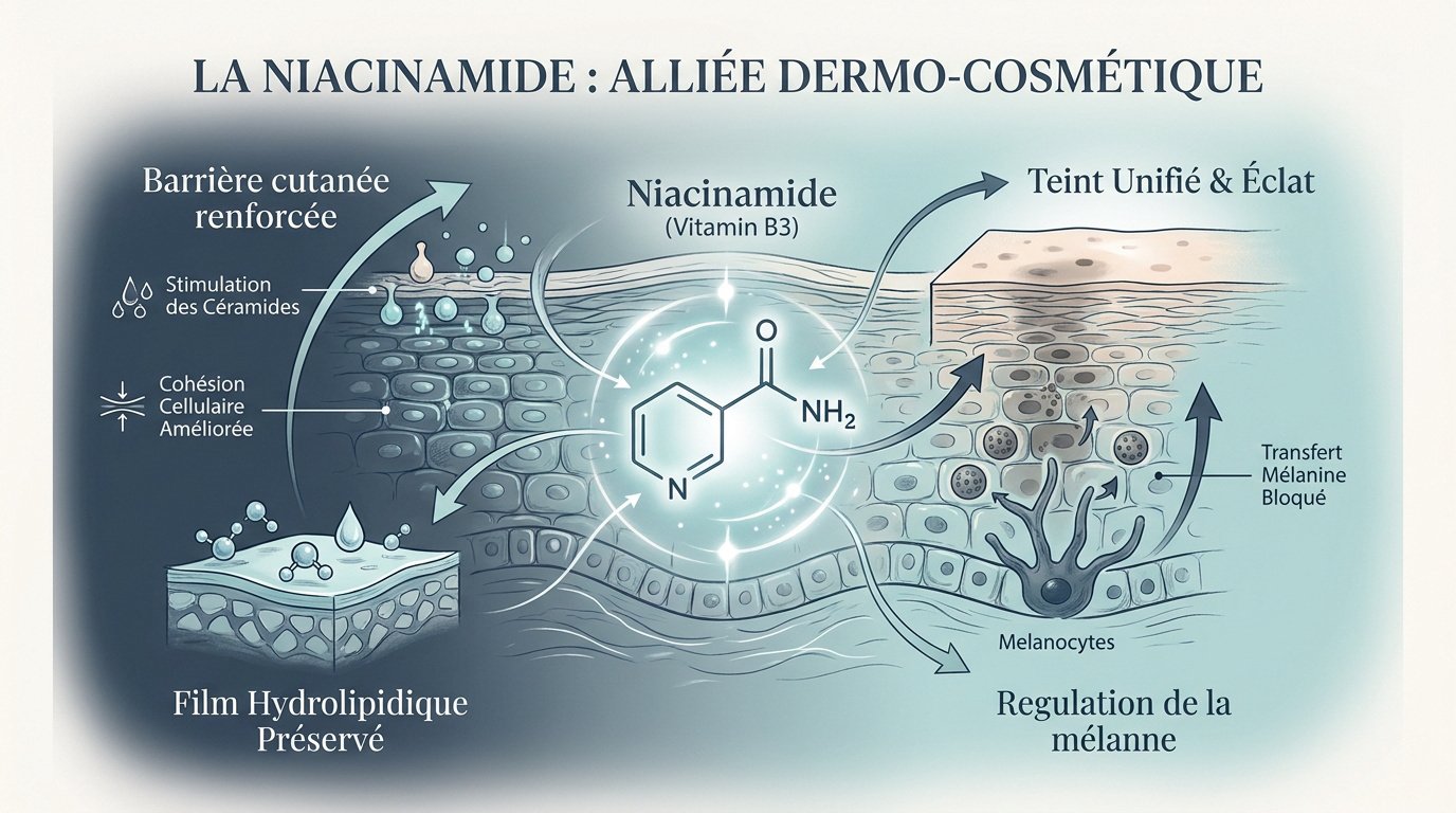 Sérum à la niacinamide pour le soin de la barrière cutanée et l'éclat du teint