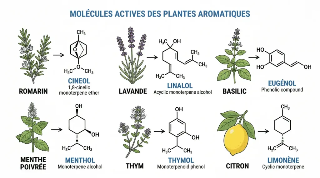 bienfaits scientifiques des plantes aromatiques antioxydants anti-inflammatoires