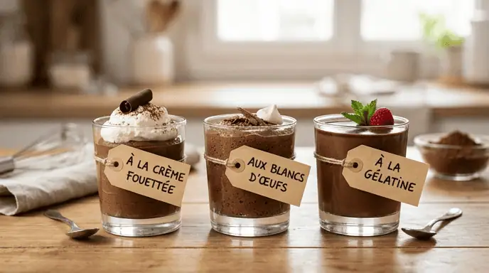 comparaison recettes mousse au chocolat congélation résultats