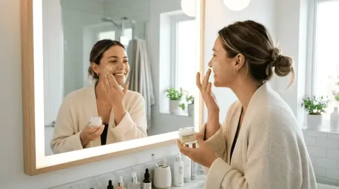 femme qui choisit crème bave descargot selon son type de peau