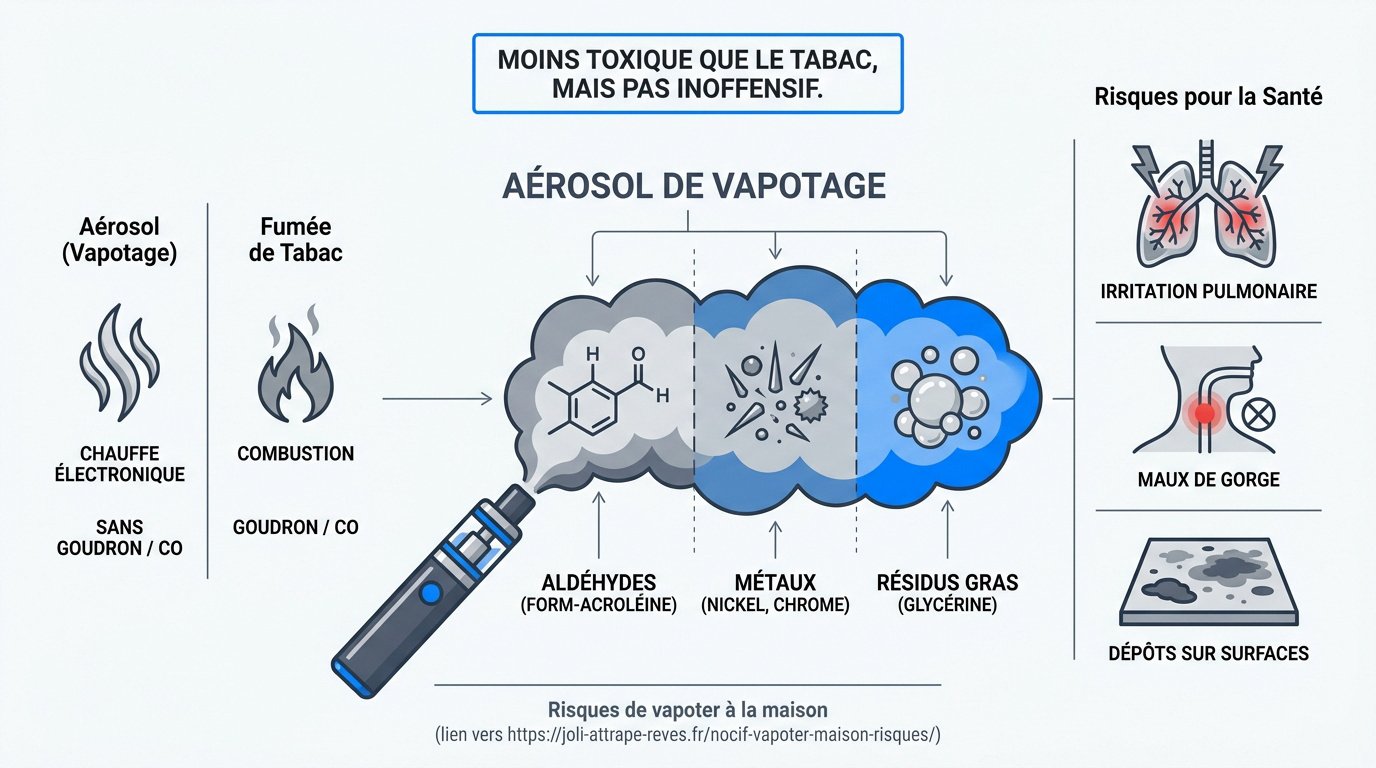 Analyse des composants chimiques et des dépôts de métaux lourds issus du vapotage domestique