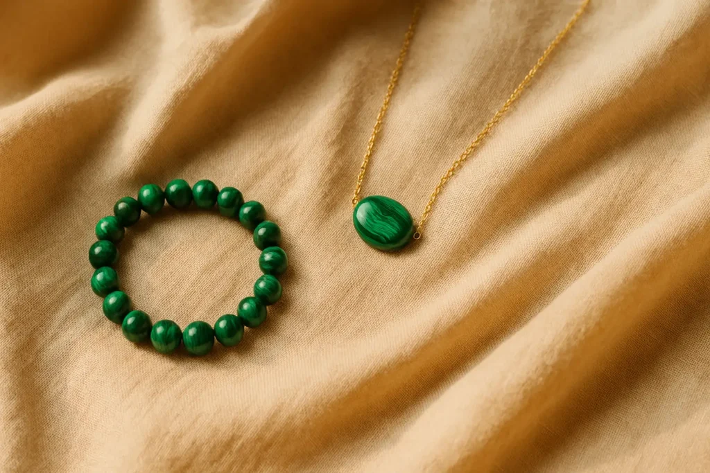 bijoux en malachite pierre naturelle collier bracelet