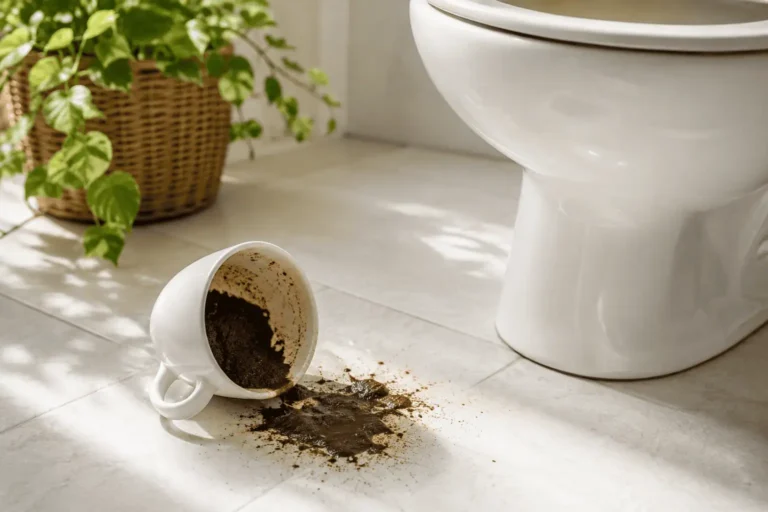 marc de café dans les toilettes risques et conseils