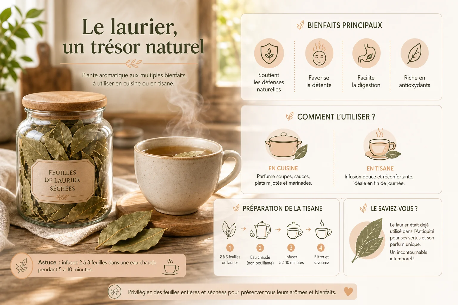 Le laurier au quotidien, entre cuisine et bien-être intégrer le laurier au quotidien bien-être en dehors de l'oreiller