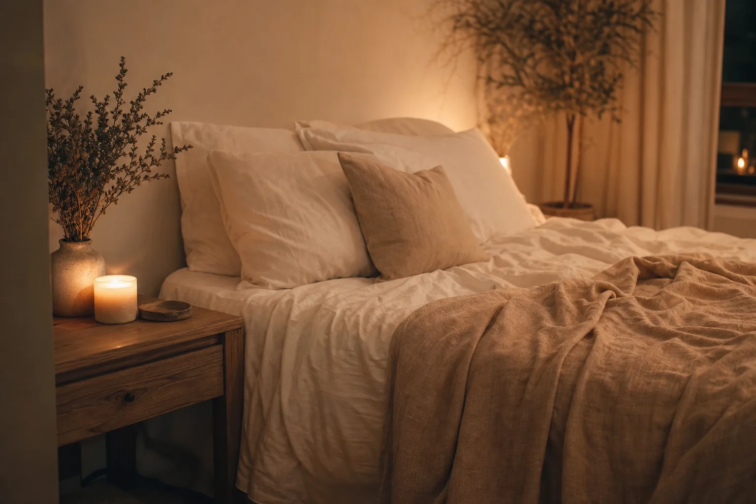 Ambiance de chambre propice au sommeil avec le magnésium marin